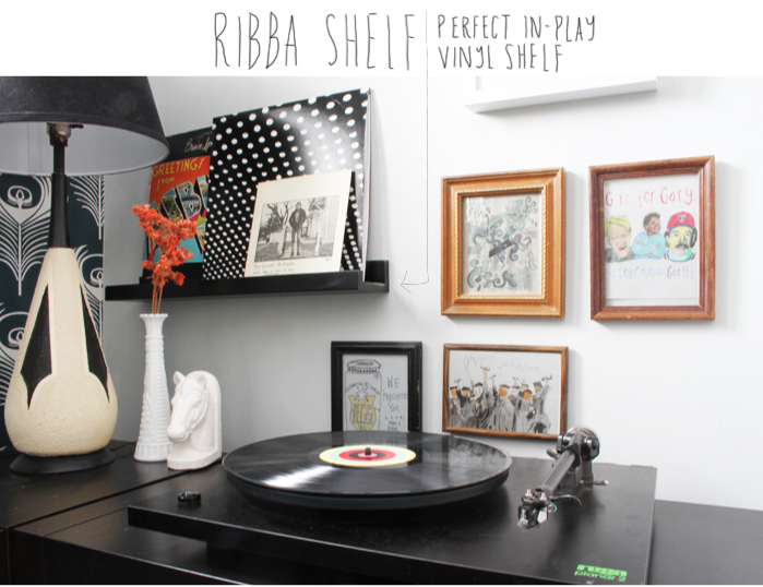 Ribba Ledges are the Perfect In Play Vinyl Shelf