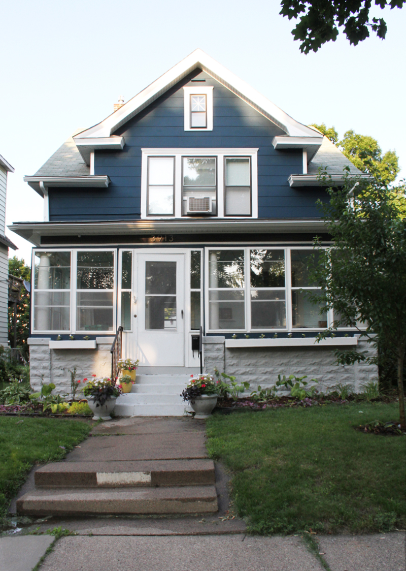 House Painted from White to Blue