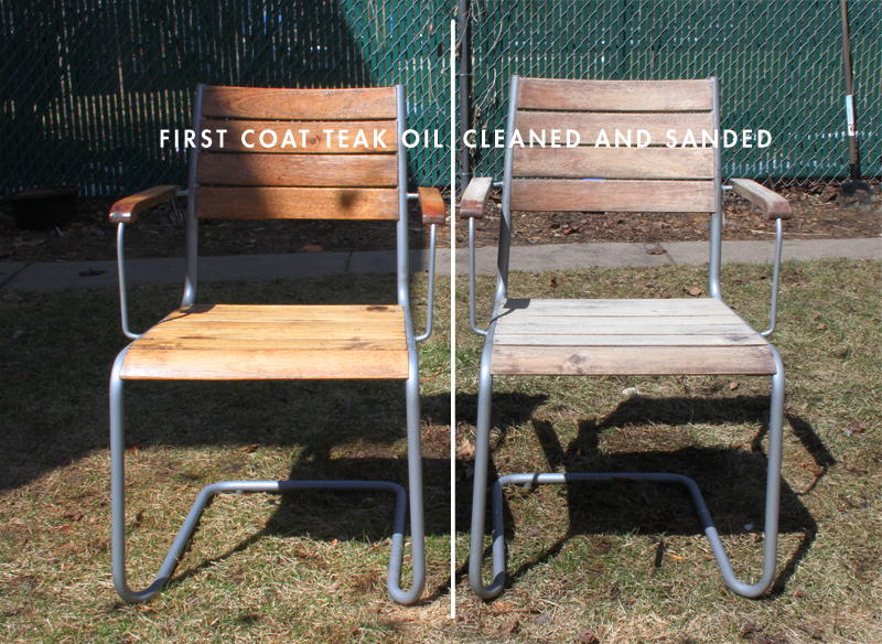 Weathered Ikea Acacia Wood Furniture Before and After Teak Oil