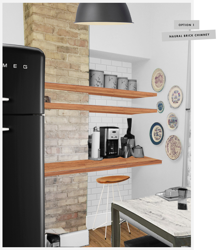 Unifying Spaces in the Kitchen with Horizontal Shelving