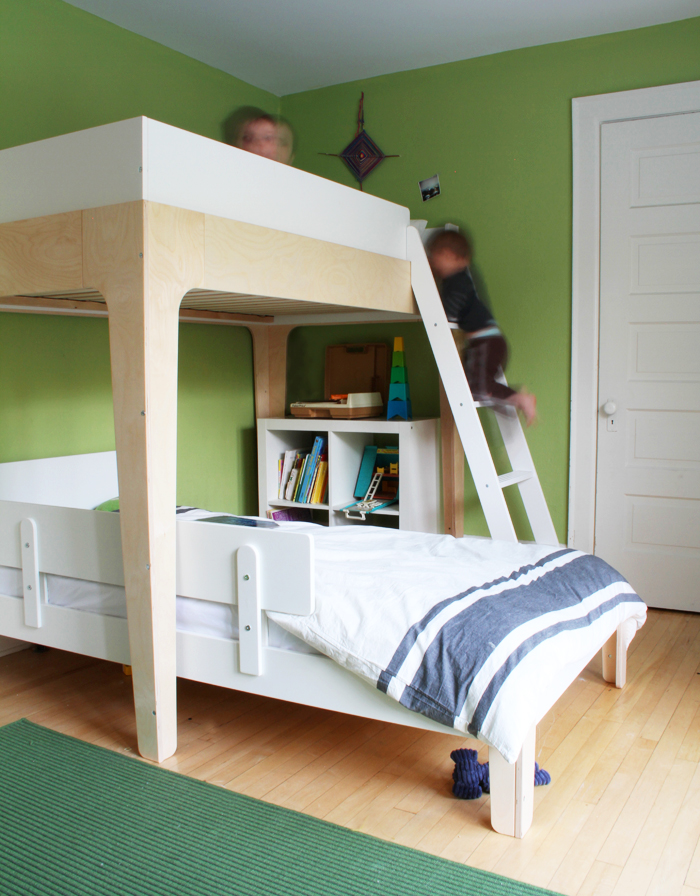 Oeuf Perch Bunk Bed in the Boys Room