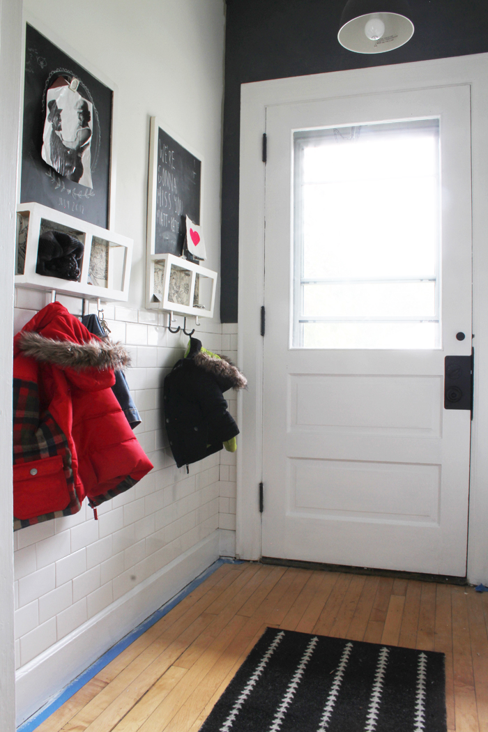 Subway Tile in the Mudroom