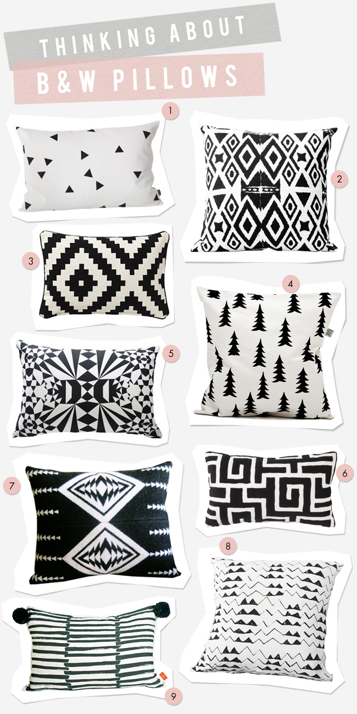 9 - Black & White Pillows