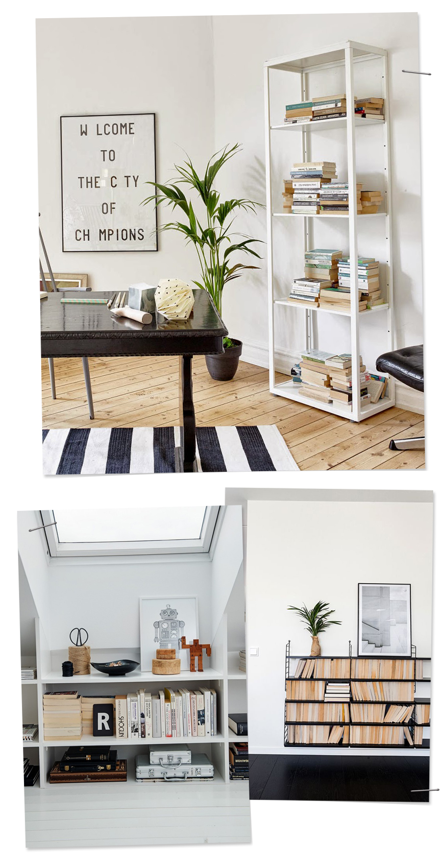 Monochromatic Bookshelf Styling