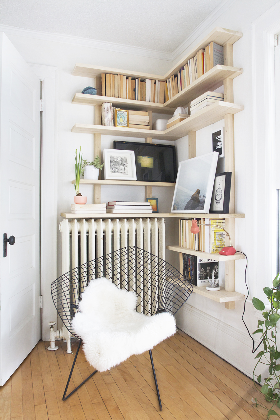 Scandi Influenced Corner Shelving