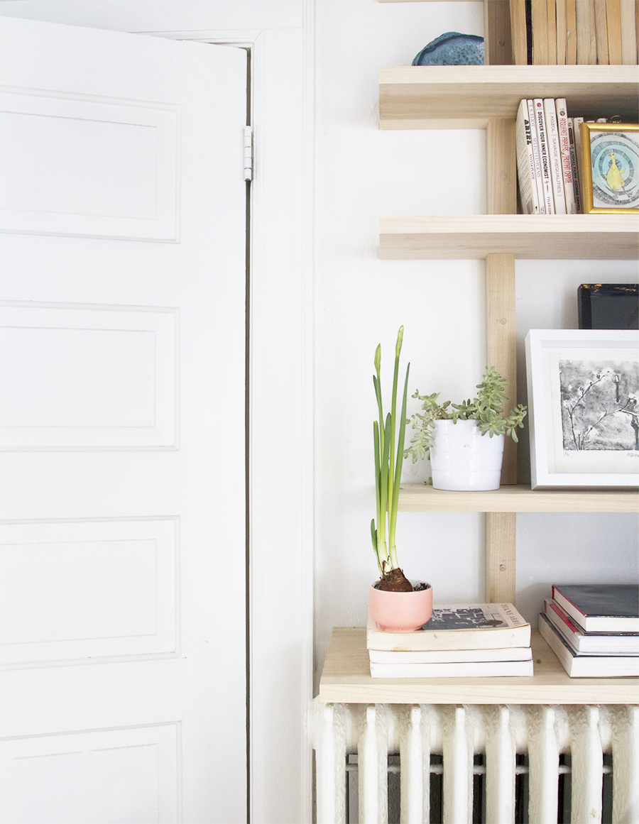 Built-in Shelves around Radiator