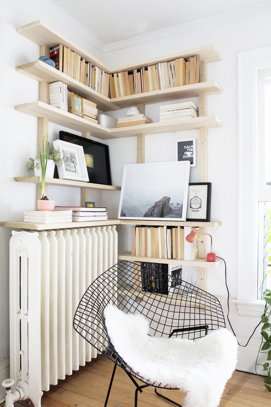 Scandi Influenced Corner Shelving