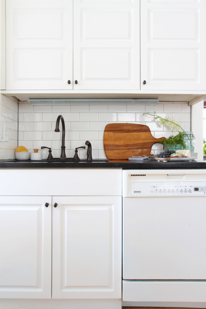 Deuce Cities Henhouse Kitchen Reveal - White Subway Tile Backsplash, White Cabinets