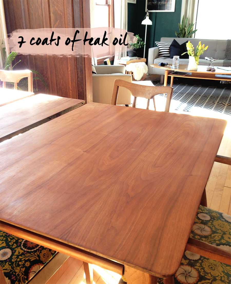 Refinishing a Mid Century Dining Room Table