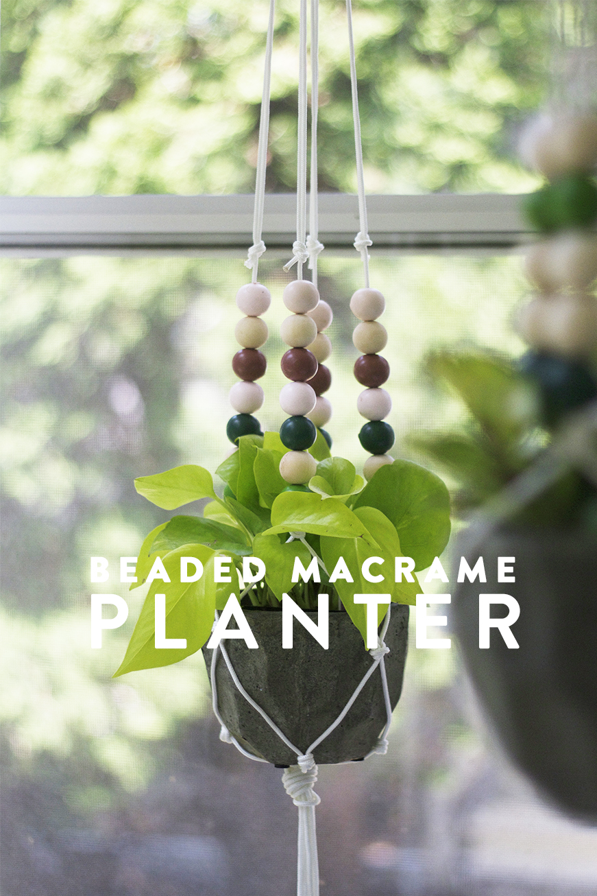 Make a Modern Beaded Macrame Planter