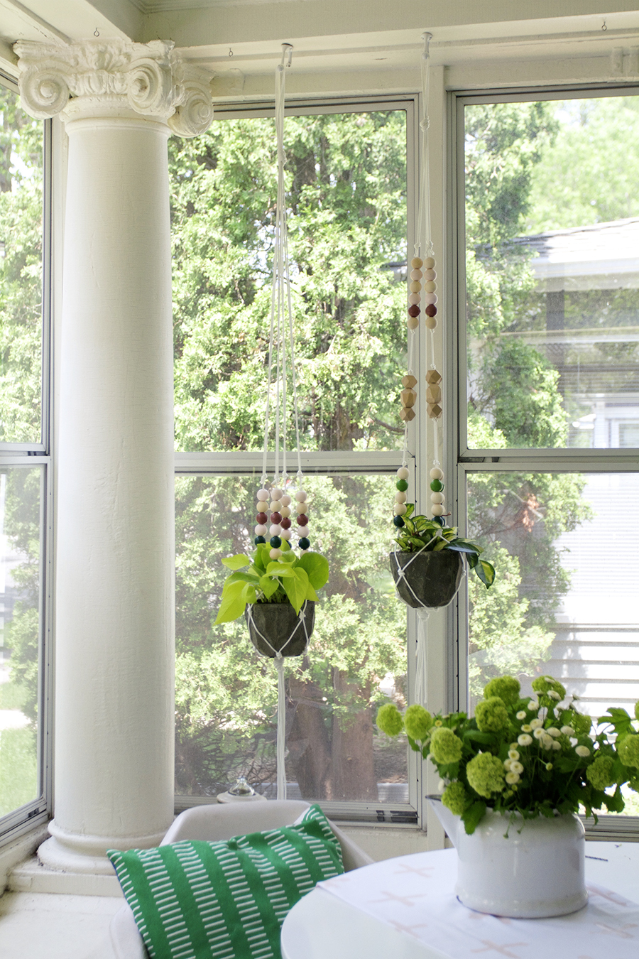 Make a Modern Beaded Macrame Planter