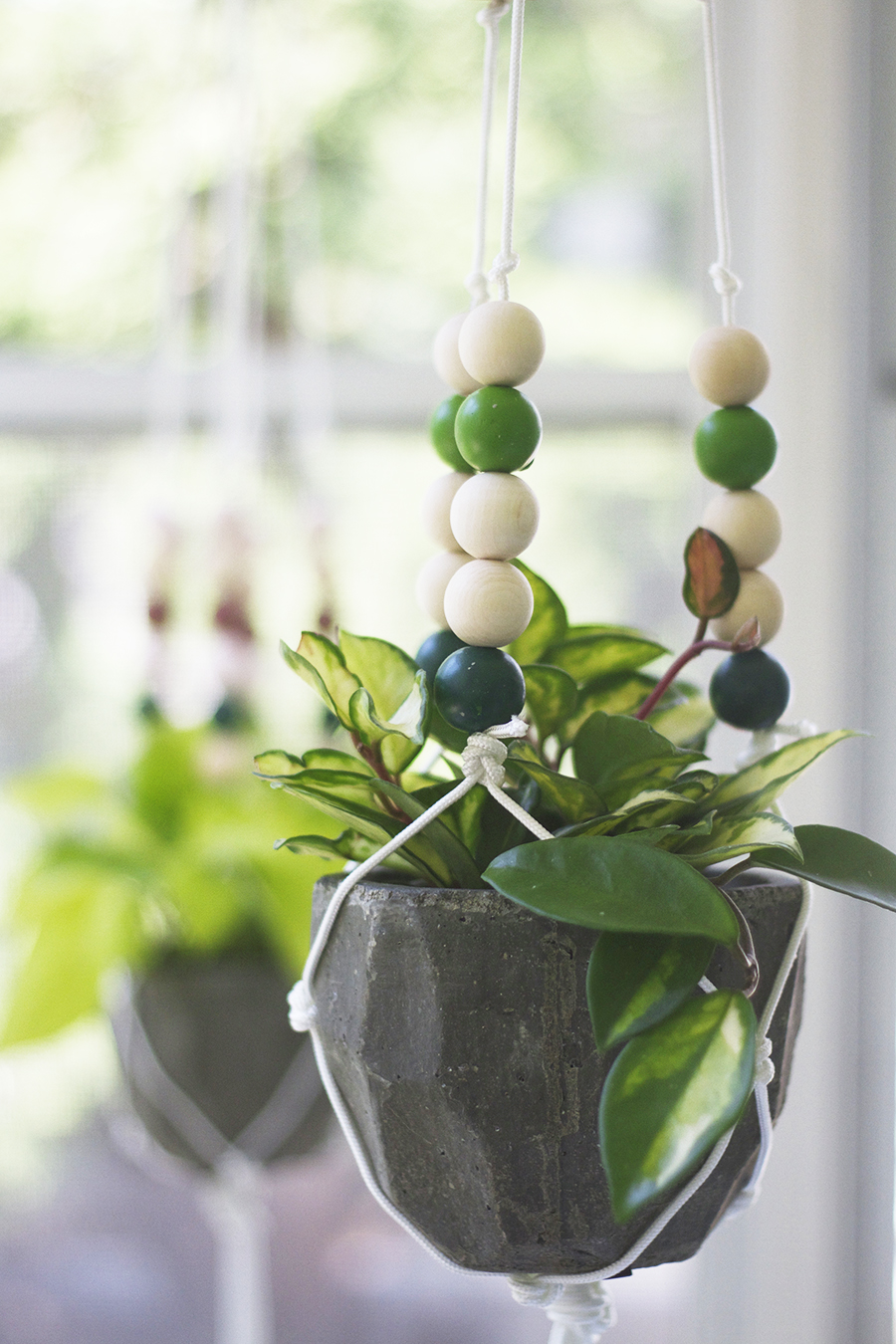 Make a Modern Beaded Macrame Planter