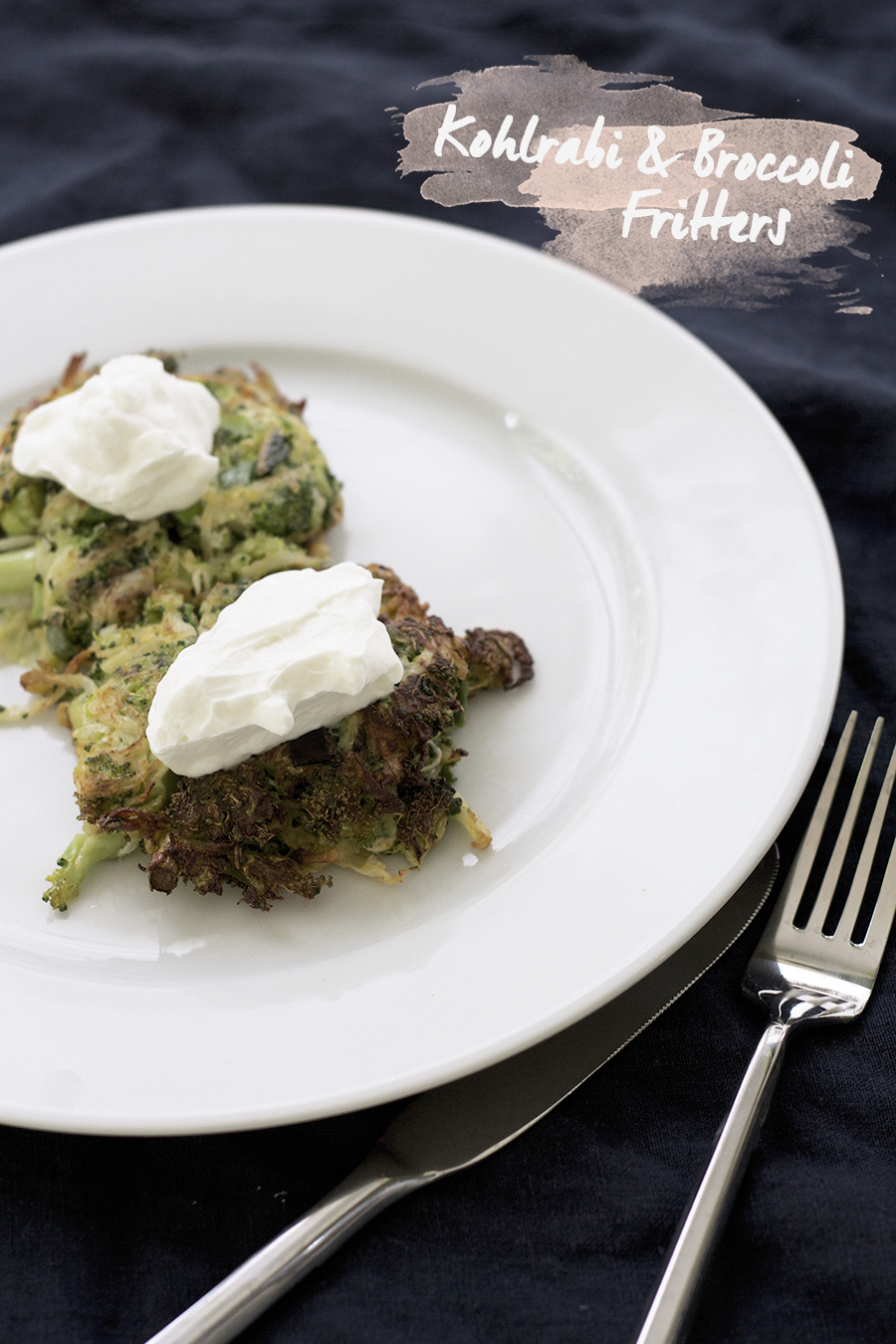 Kohlrabi & Broccoli Fritters