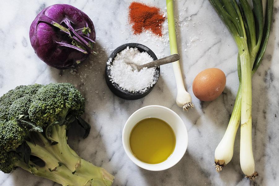 Kohlrabi & Broccoli Fritters