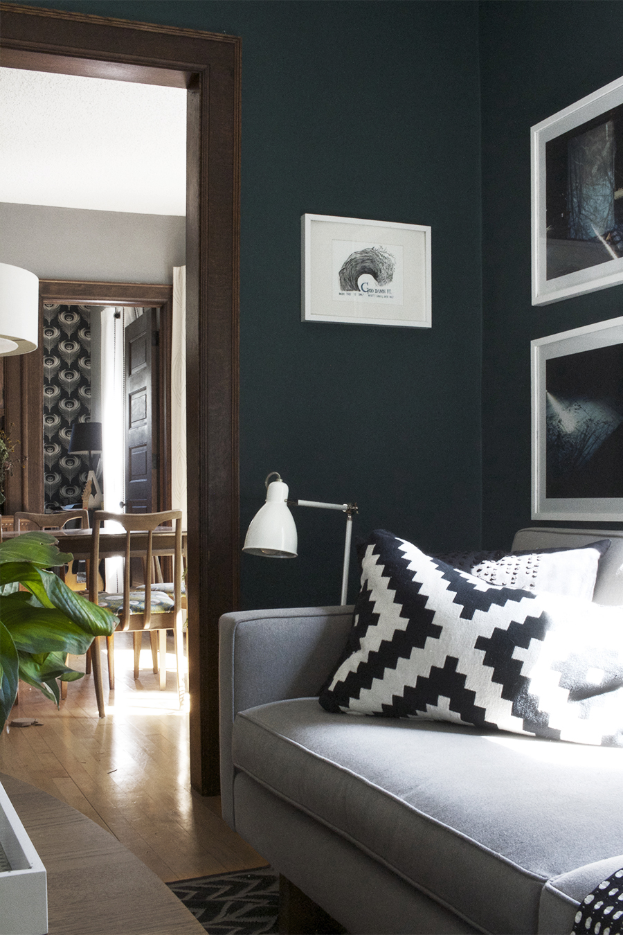 Dark Blue Living Room | Deuce Cities Henhouse