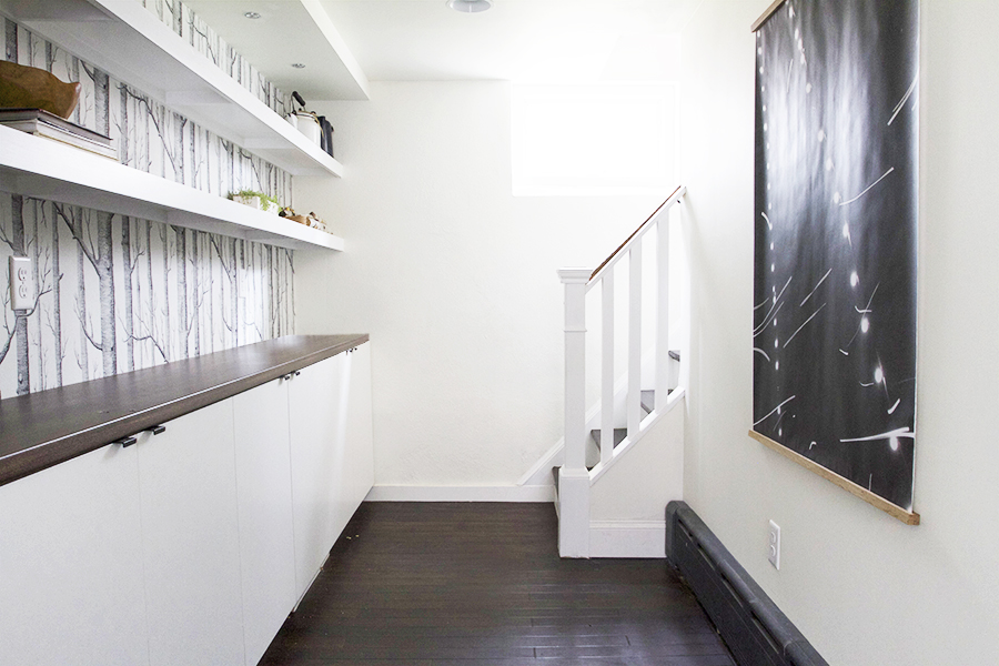 Floating Shelves in the Basement - Deuce Cities Henhouse