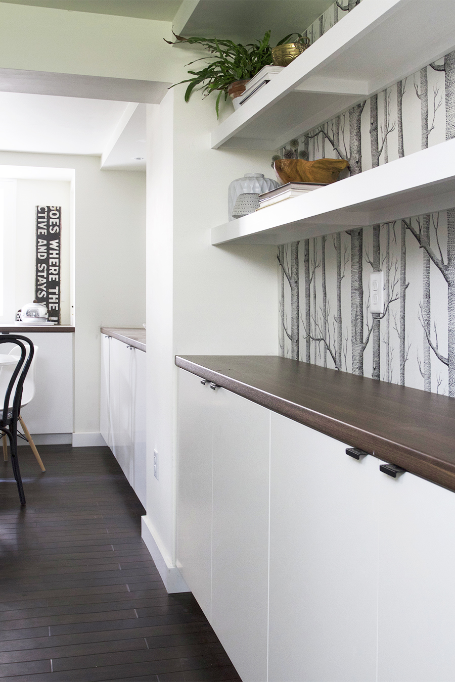 A Scandinavian Basement - Floating Shelves, Game Table & Storage