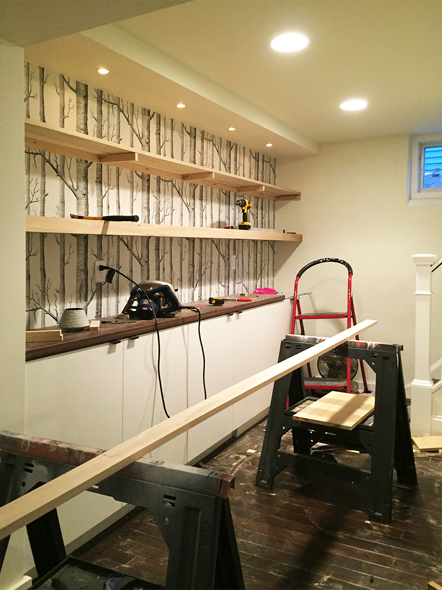 In Progress : Building Floating Shelving