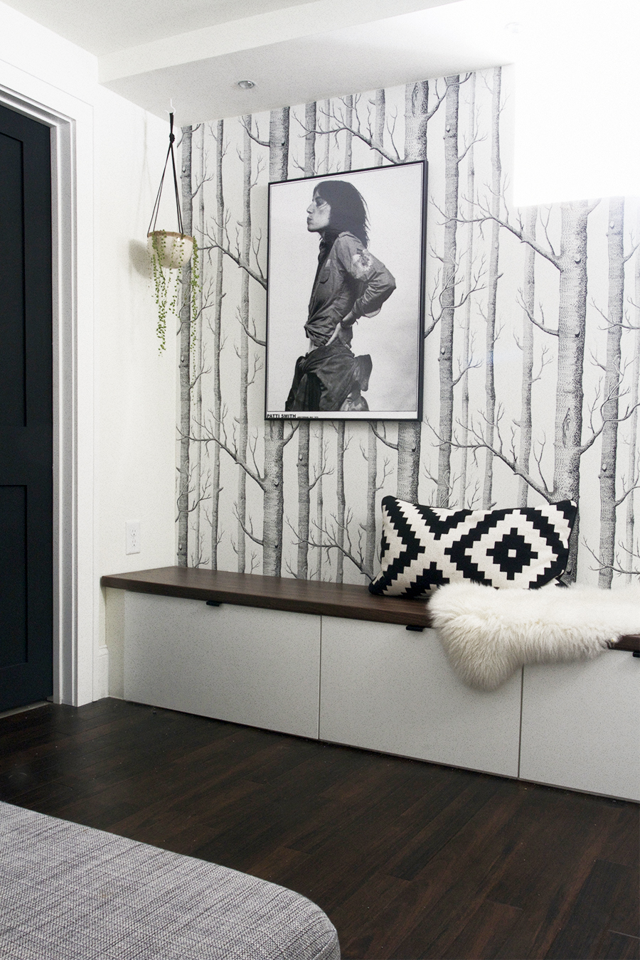 Ikea Cabinets Double as Bench Seating in this Modern Basement Remodel