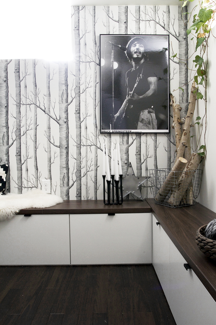 Ikea Cabinets Double as Bench Seating in this Modern Basement Remodel