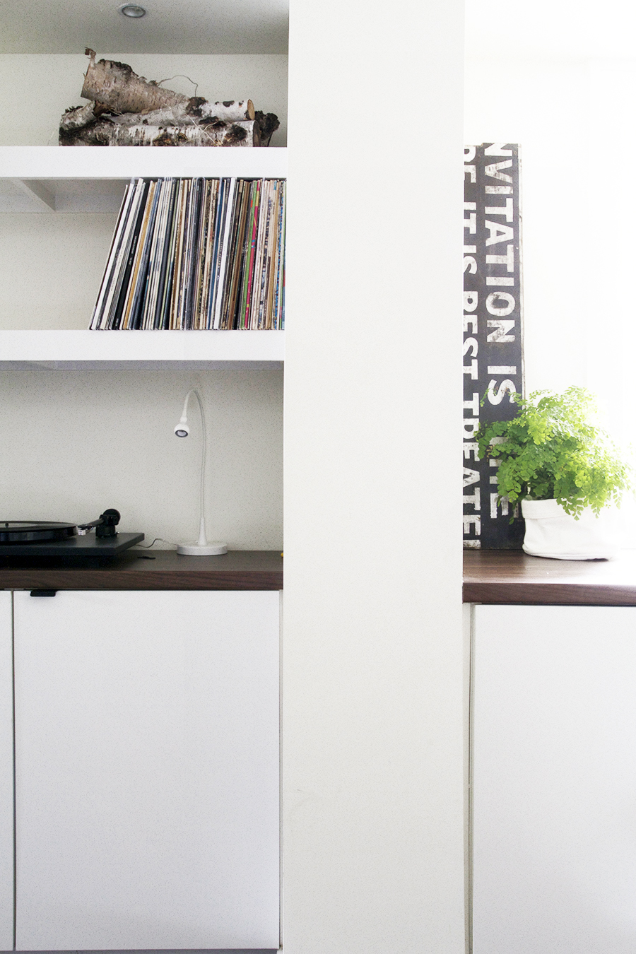 Turntable and Floating Record Storage