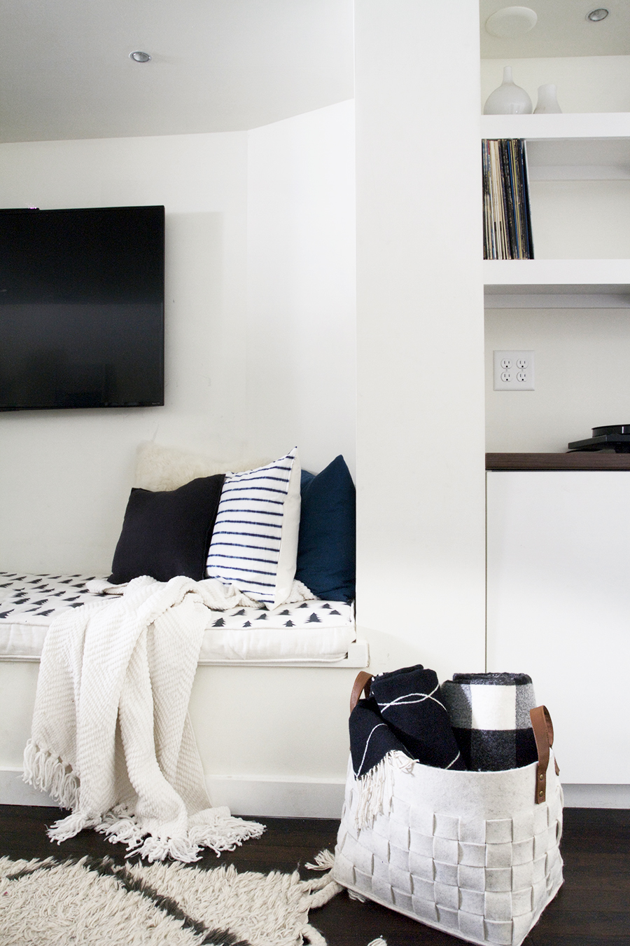 Scandinavian Inspired Basement Remodel with lots of Built-Ins