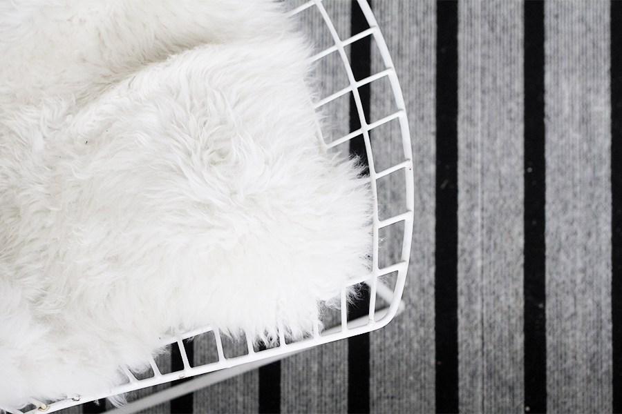 White Bertoia Chairs in the Front Porch