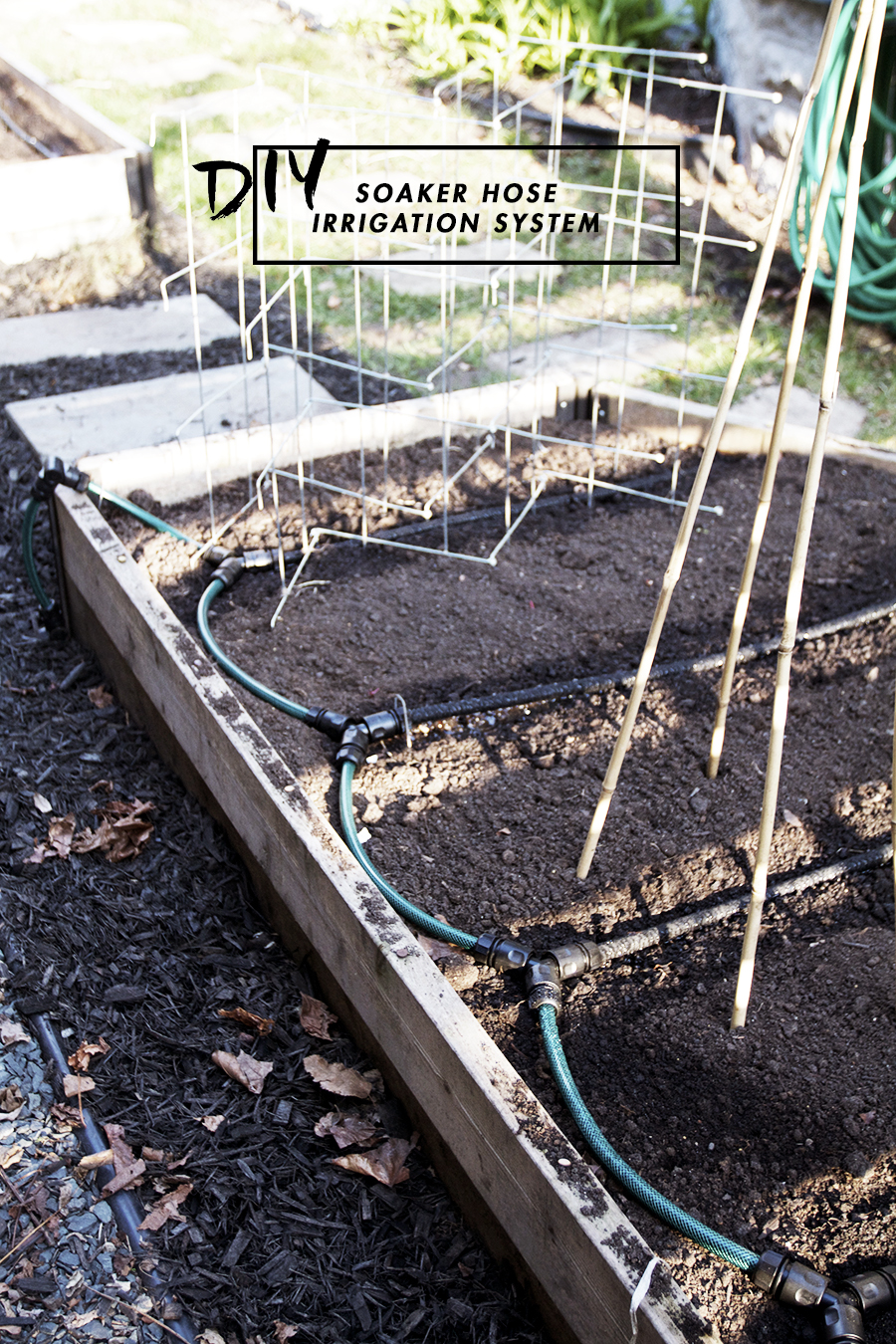 DIY Soaker House Irrigation System | For Raised Bed Gardens