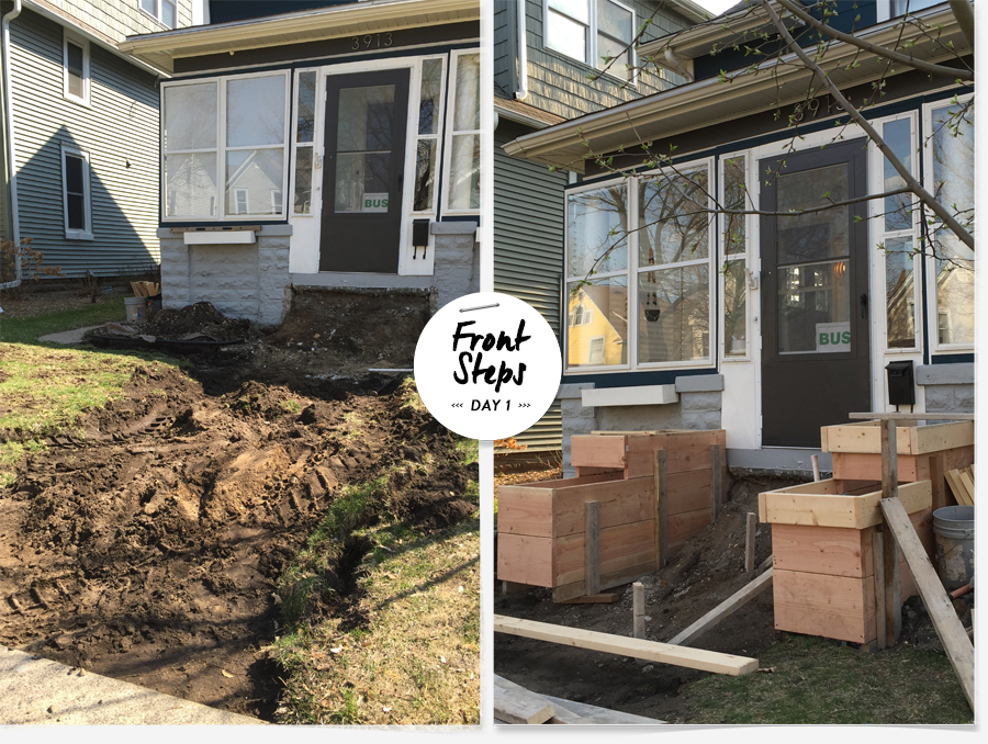 Deuce Cities Henhouse | Front Steps Progress