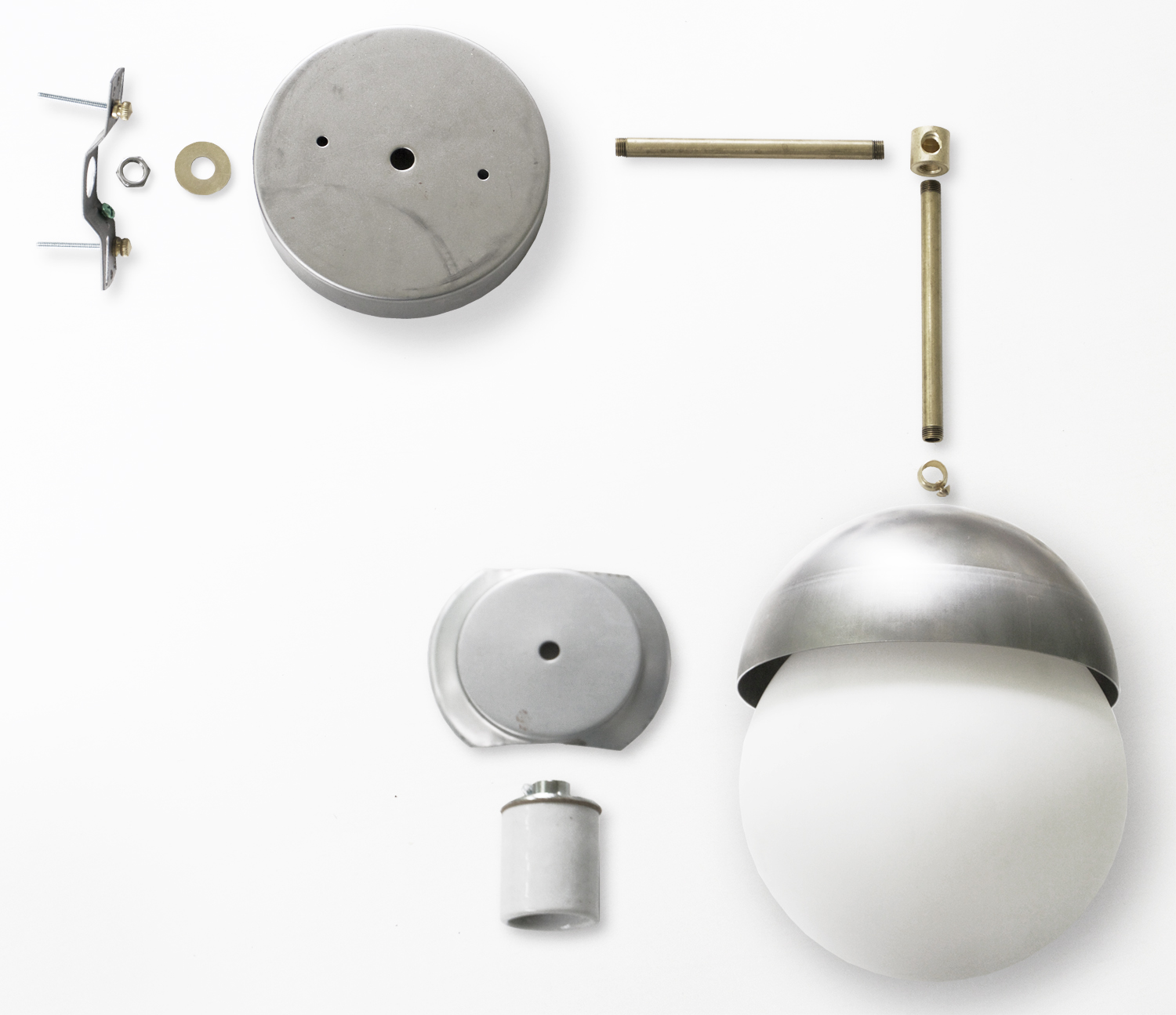 Instructions and Parts list for minimalist DIY Brass & Black Globe Light Fixture