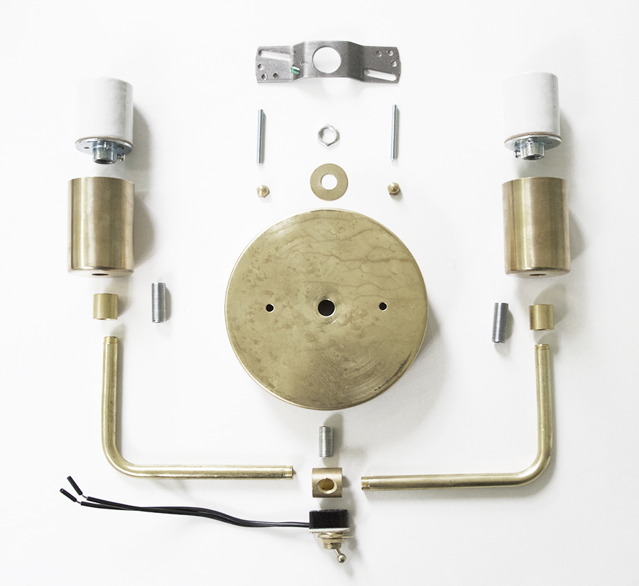 Instructions and Parts list for a DIY Brass wall sconce | Deuce Cities Henhouse
