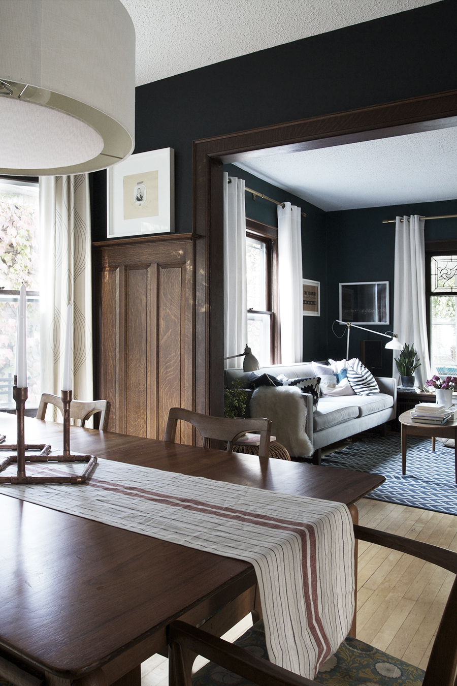 Dark Walls Compliment Unpainted Natural Woodwork | Deuce Cities Henhouse