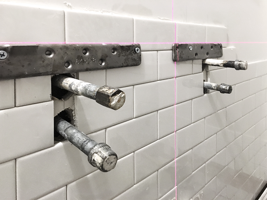 Bathroom Progress | Tiling with Subway tile