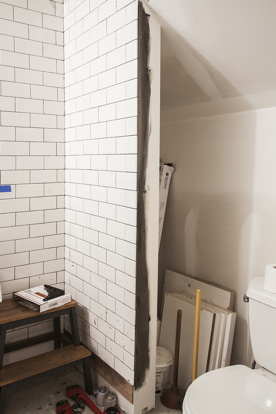 Bathroom Tiling Progress | Deuce Cities Henhouse