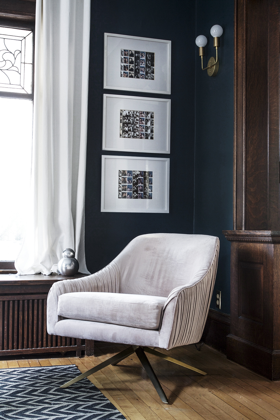 Dark and Modern Living Room in an Old House | Deuce Cities Henhouse