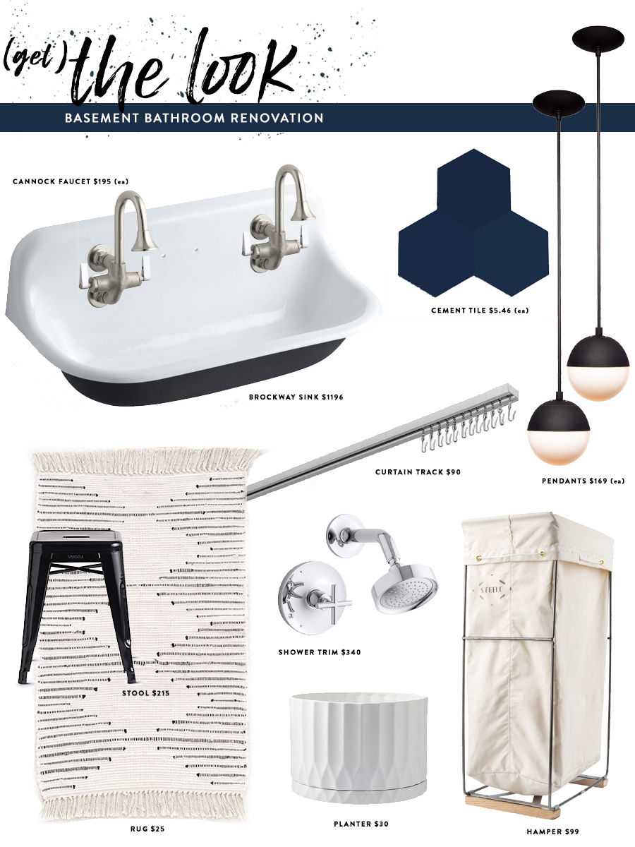 Basement Bathroom Mood Board & Inspiration \ Get the Look