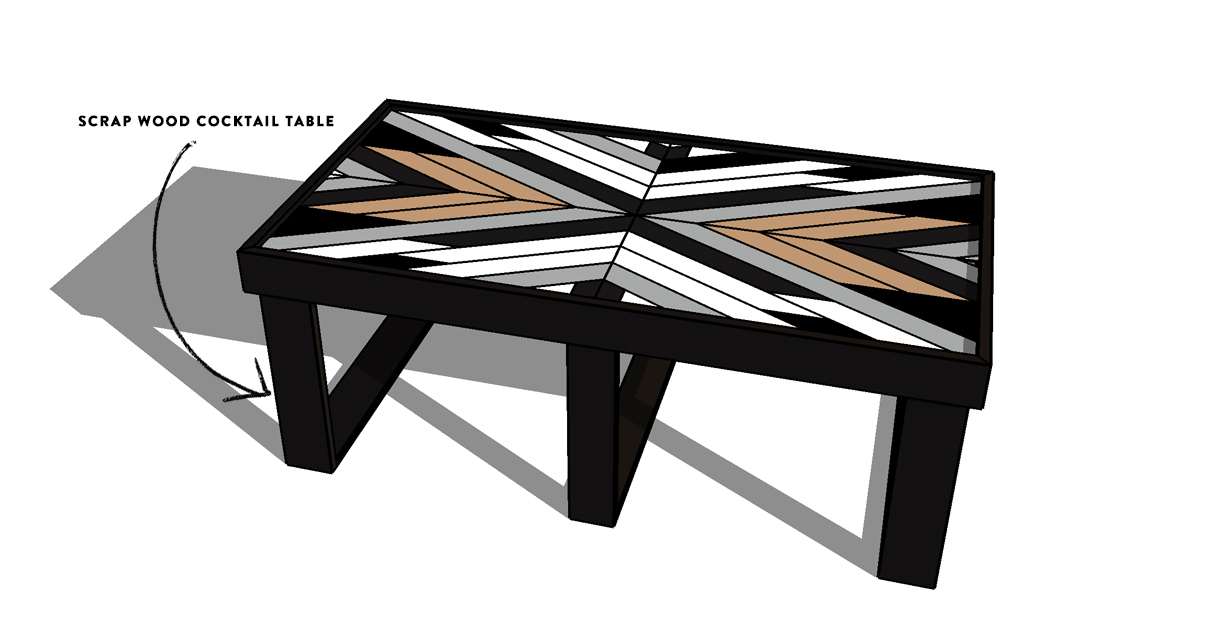 Plans for a geometric cocktail table | Deuce Cities Henhouse