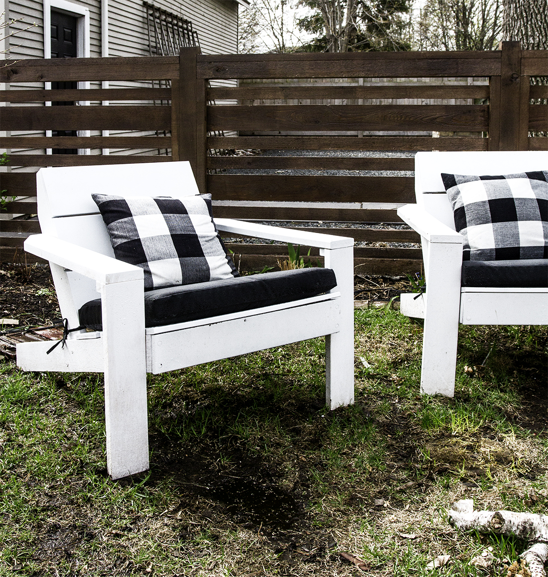 Modern Adirondack Chair with Cushions | Deuce Cities Henhouse