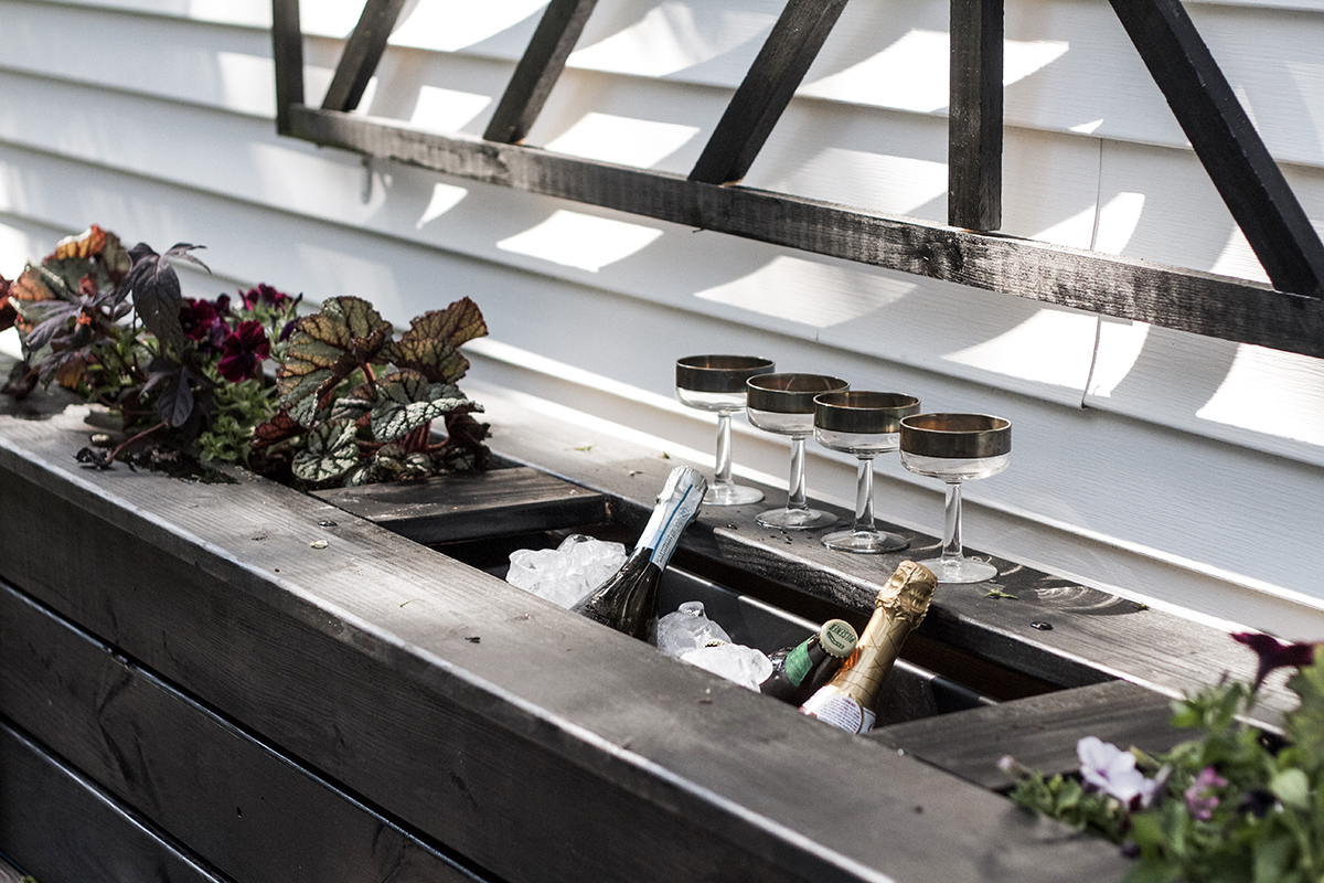 DIY Flower Box with Beverage Cooler