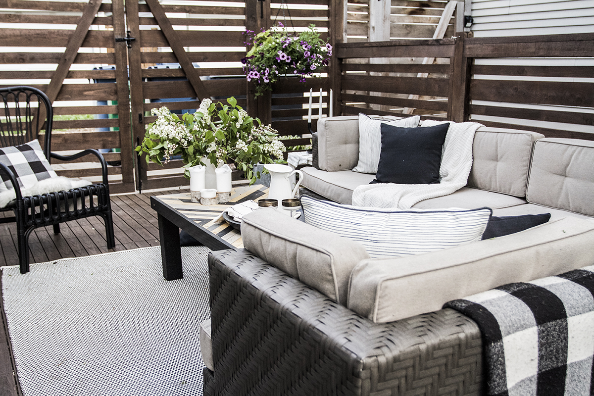 Scandinavian Inspired Patio Transformation with New Tech Wood tiles