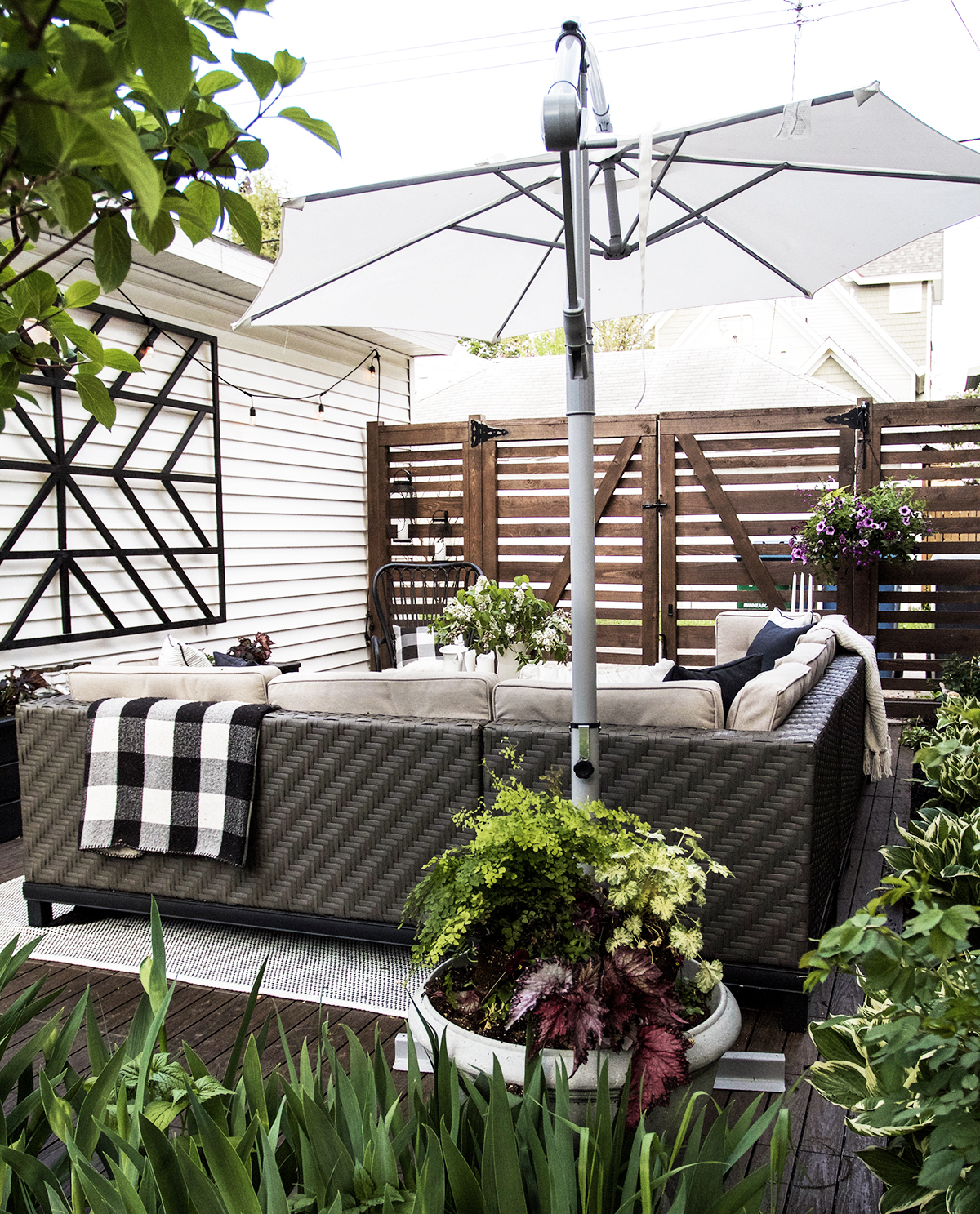 Scandinavian Inspired Patio Transformation with New Tech Wood tiles