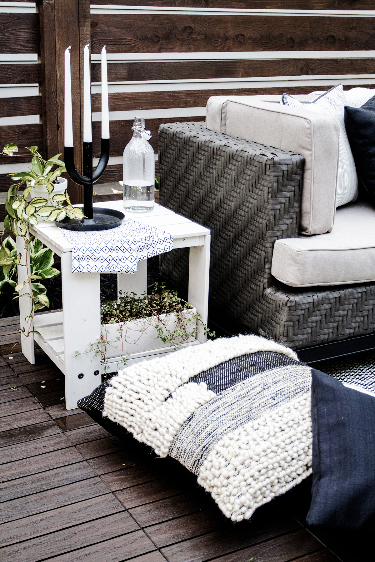 Scandinavian Inspired Patio Transformation with New Tech Wood tiles