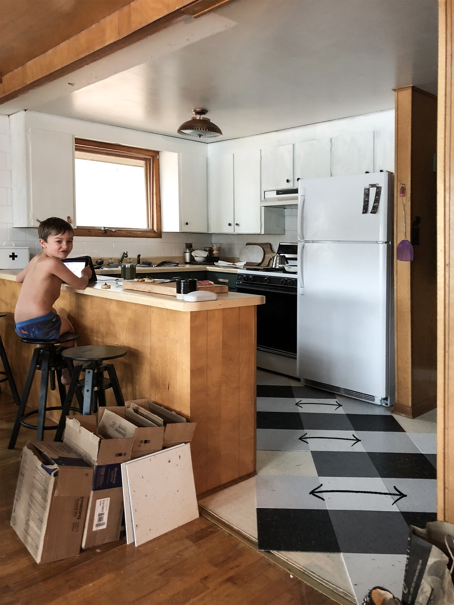 Updating our Vintage Cabin Kitchen // Deuce Cities Henhouse