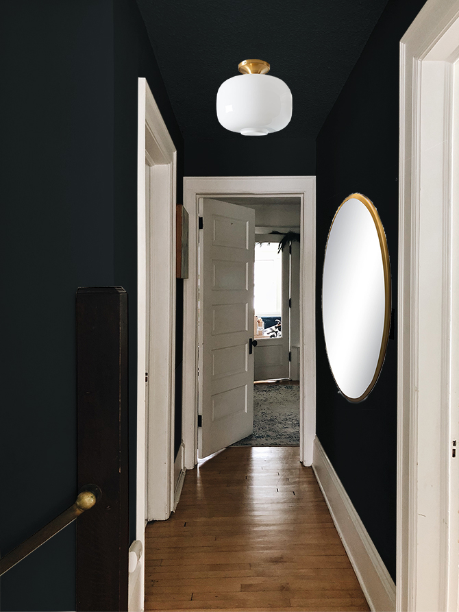 Black Painted Hallway White Walls 12 Best Hallway Colors And Paint