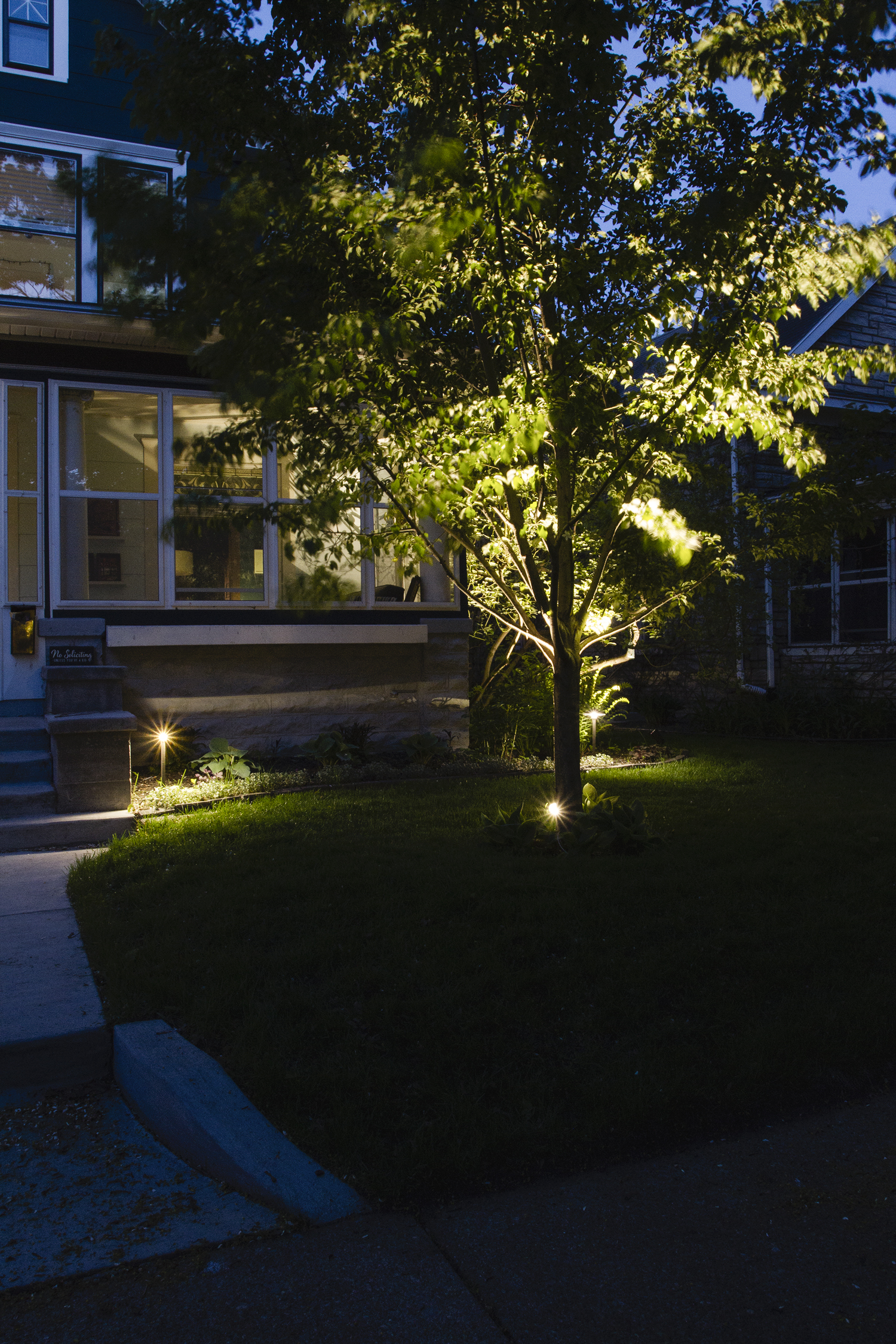 thumbnail image 2 of 12V Low Voltage LED Landscape Lights - 5W Waterproof Outdoor Spotlights With Spike Base, 2 Pack 2 of 14