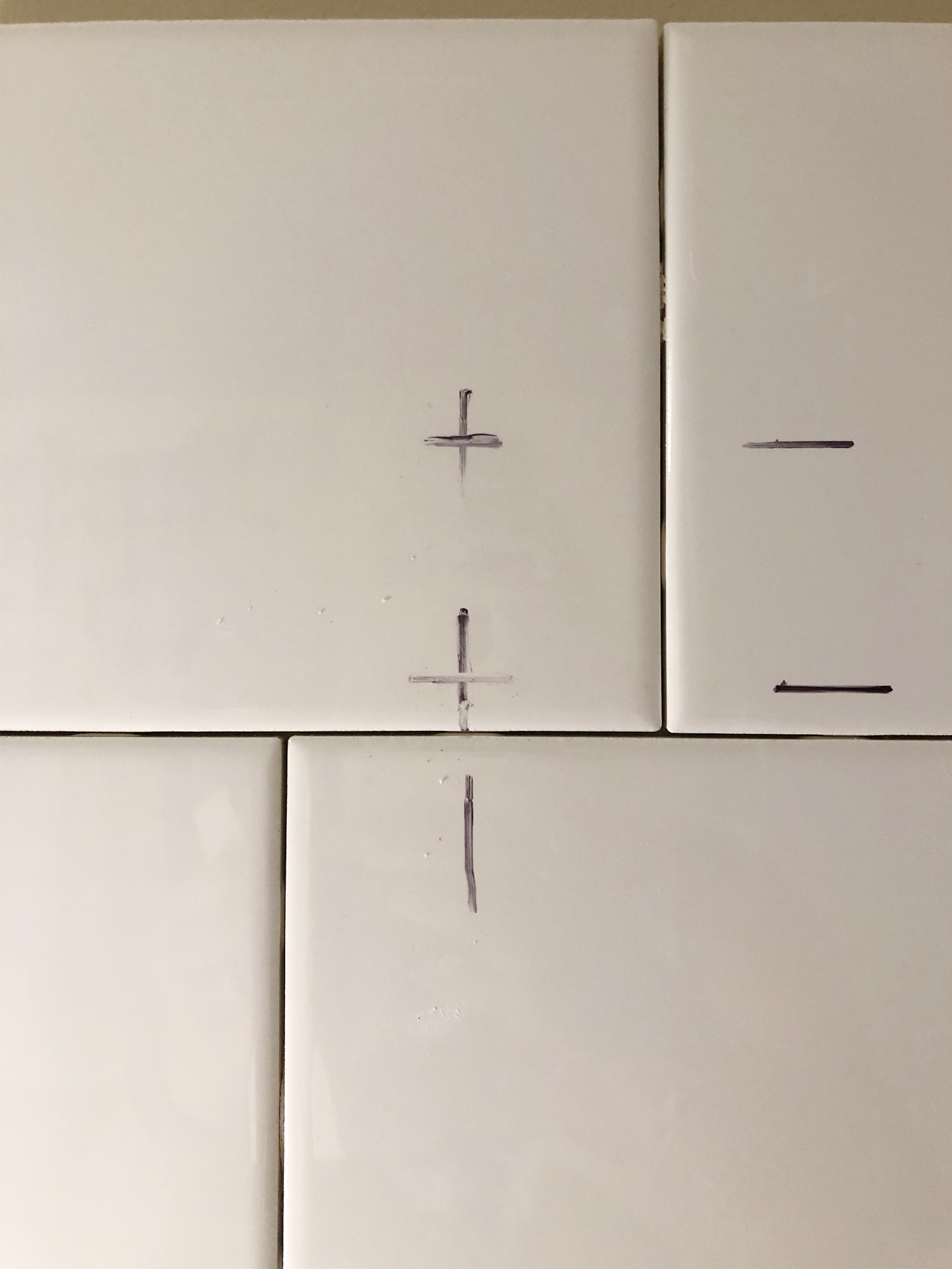 Bathroom Tile Progress at the Cabin