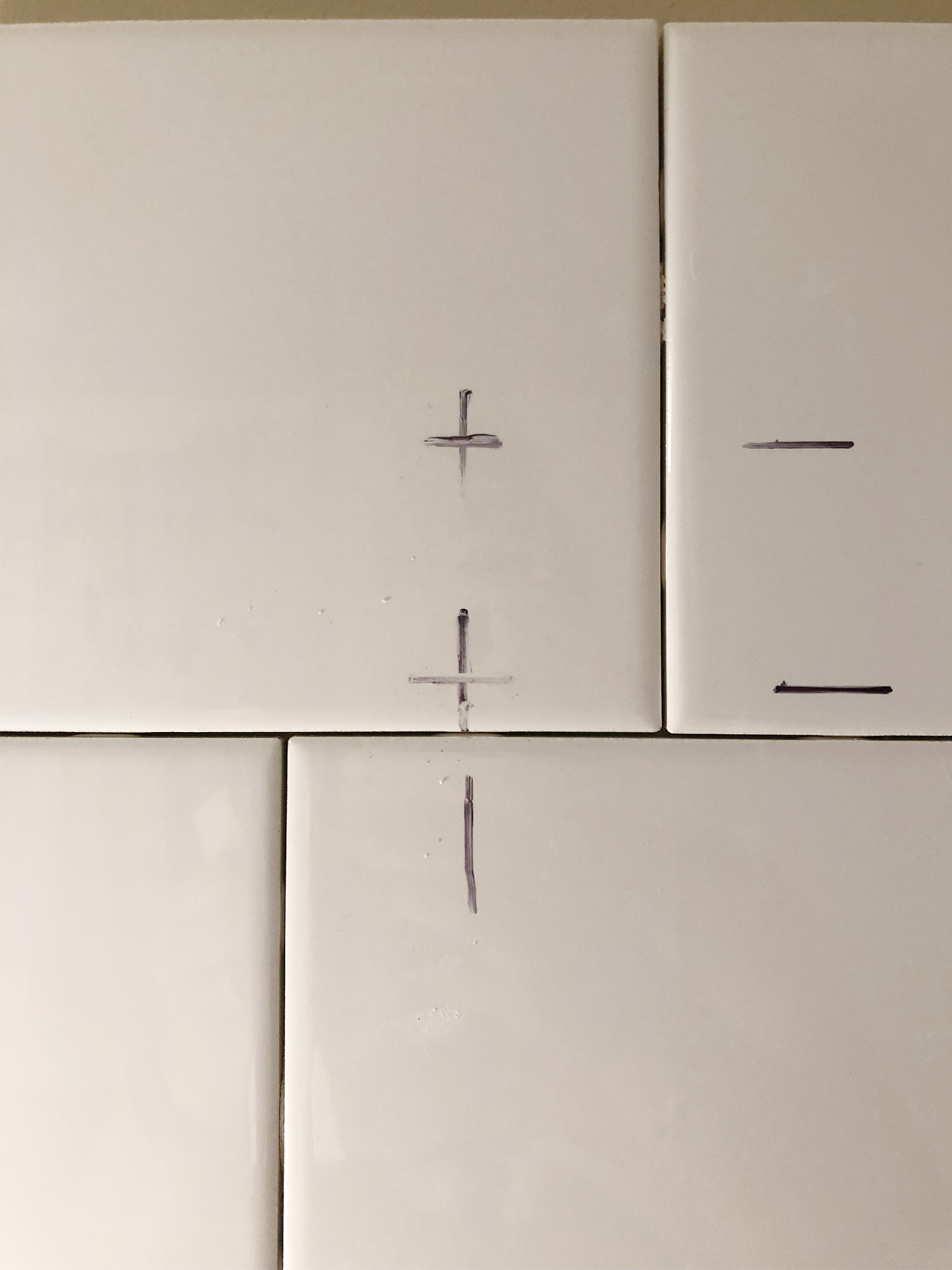 Bathroom Tile Progress at the Cabin