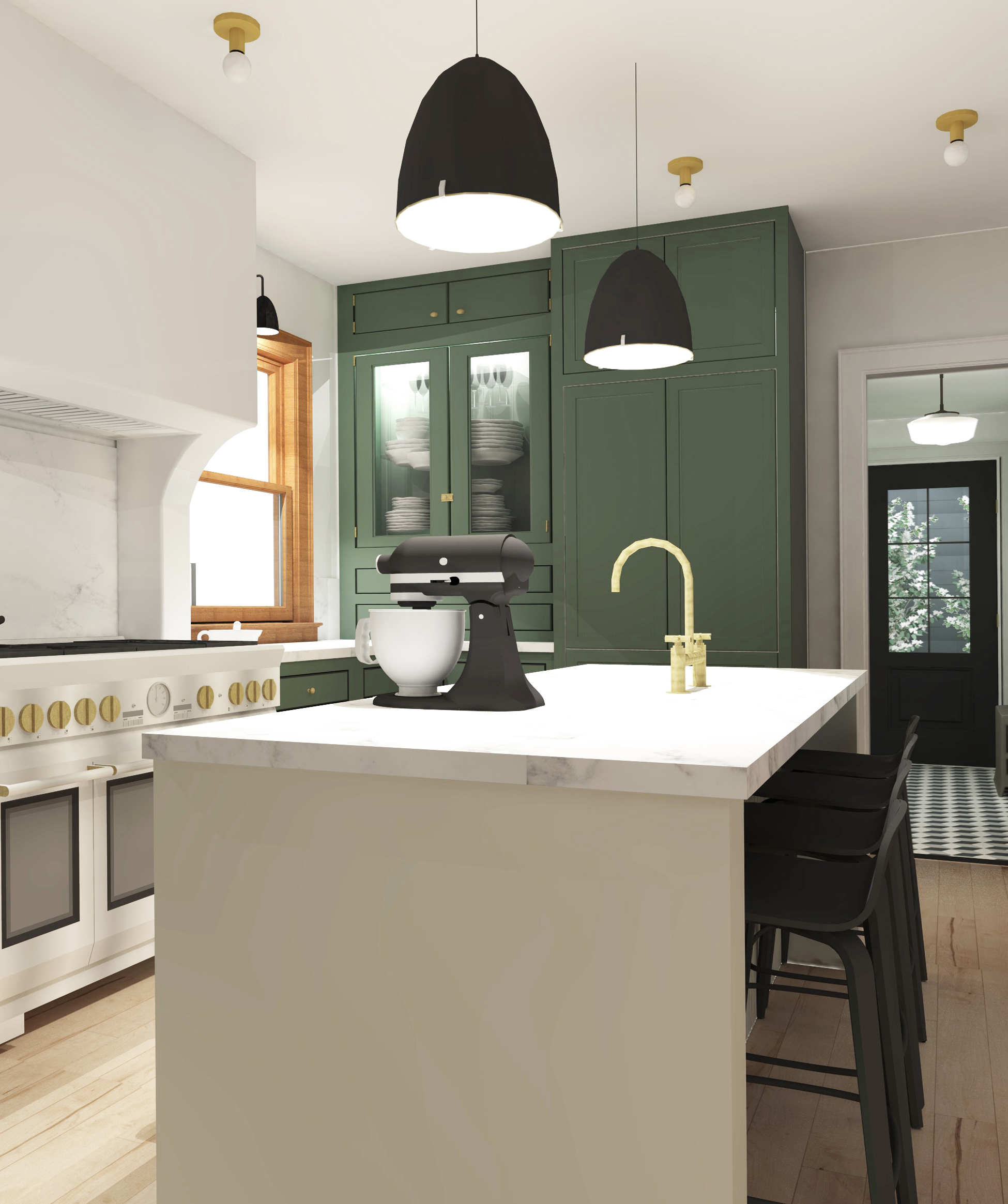 The 3D Modeling of the Kitchen