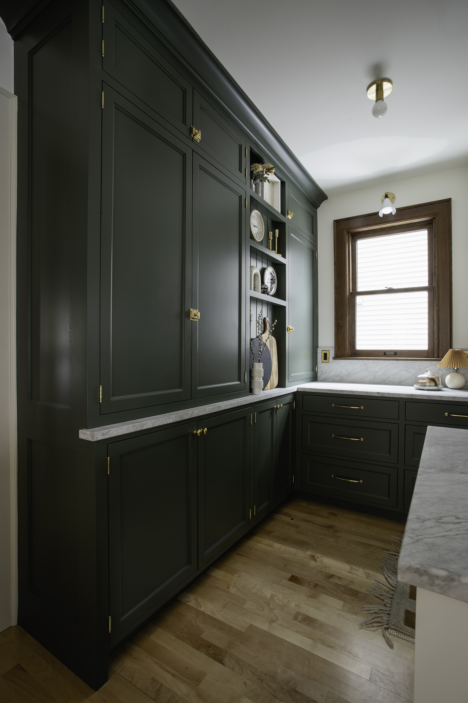 Green Pantry Cabinetry Wall