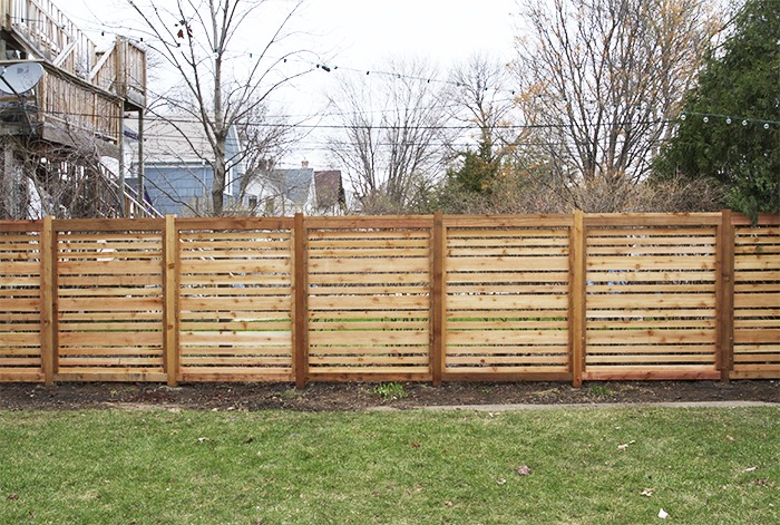 Horizontal Slatted Fence